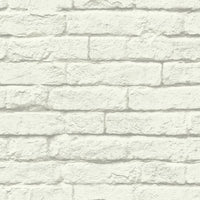 Brick-And-Mortar Wallpaper Wallpaper Magnolia Home Double Roll Cool White 
