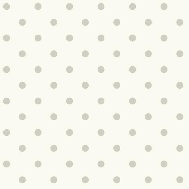 Dots on Dots Wallpaper Wallpaper Magnolia Home Double Roll Cupola/White 