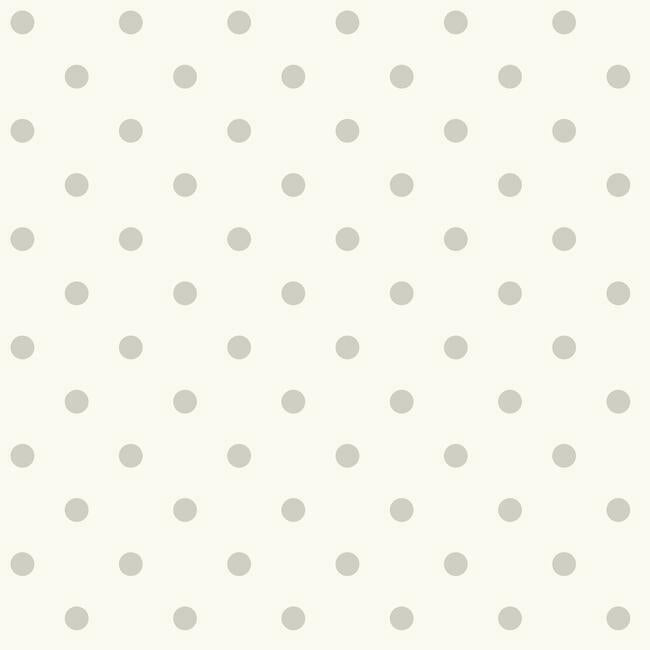 Dots on Dots Wallpaper Wallpaper Magnolia Home Double Roll Cupola/White 