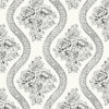 Coverlet Floral Wallpaper Wallpaper Magnolia Home Double Roll Black On White 