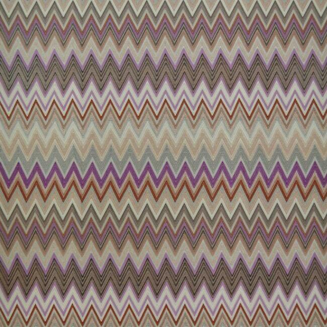Zig Zag Multicolore Wallpaper Wallpaper York Designer Series Double Roll Orchid/Cream/Copper 