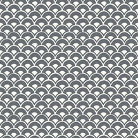 Stacked Scallops Wallpaper Wallpaper Magnolia Home Double Roll Charcoal 