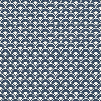 Stacked Scallops Wallpaper Wallpaper Magnolia Home Double Roll Navy 