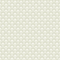 Stacked Scallops Wallpaper Wallpaper Magnolia Home Double Roll Beige 