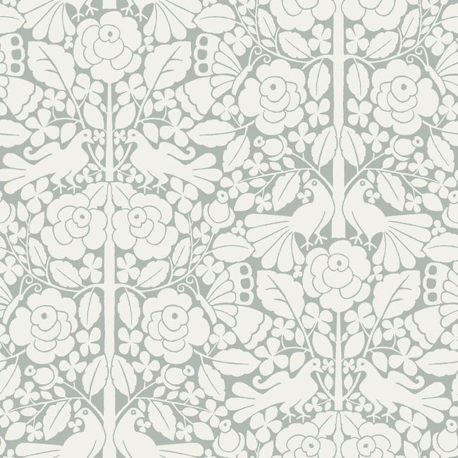 Fairy Tales Wallpaper Wallpaper Magnolia Home Double Roll Blue-Grey 