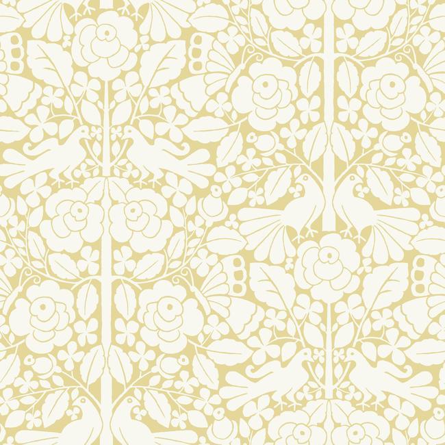 Fairy Tales Wallpaper Wallpaper Magnolia Home Double Roll Goldfinch Yellow 