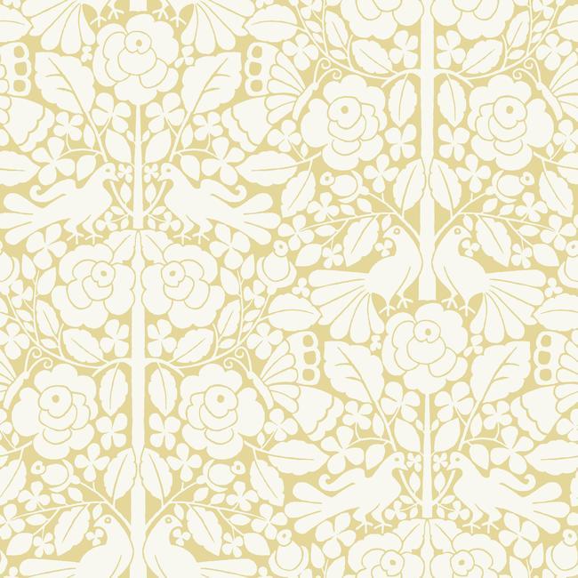 Fairy Tales Wallpaper Wallpaper Magnolia Home Double Roll Goldfinch Yellow 