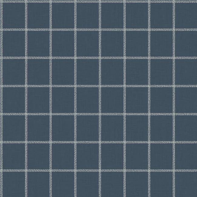 Sunday Best Wallpaper Wallpaper Magnolia Home Double Roll White/Navy 
