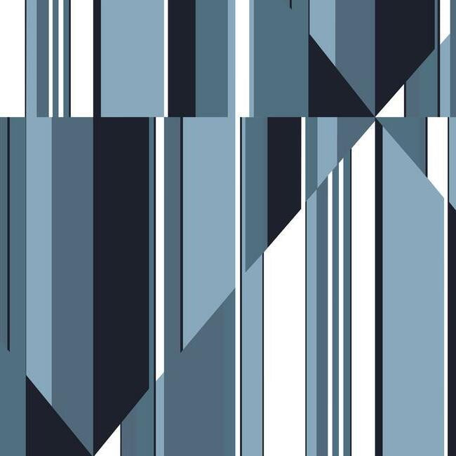 Pinwheel Stripe Wall Mural Wall Mural York Roll Blue 