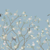 Lingering Garden Wall Mural Wall Mural York Roll Sky Blue 