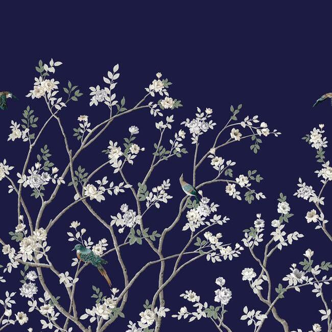 Lingering Garden Wall Mural Wall Mural York Roll Navy 