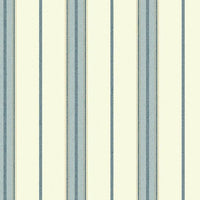 Ralph Stripe Wallpaper Wallpaper Carey Lind Designs Double Roll Blue/Gold 