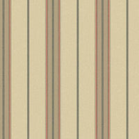 Ralph Stripe Wallpaper Wallpaper Carey Lind Designs Double Roll Taupe/Red 