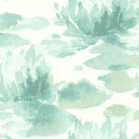 Water Lily Wallpaper Wallpaper Candice Olson Double Roll Clean Blue 
