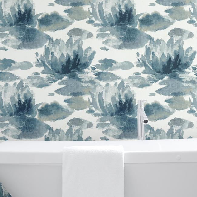 Water Lily Wallpaper Wallpaper Candice Olson   