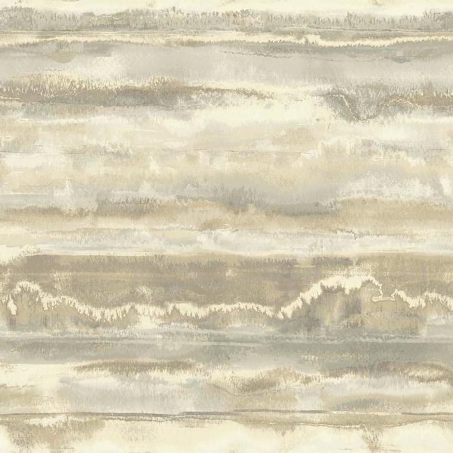 High Tide Wallpaper Wallpaper Candice Olson Double Roll Sand/Grey 