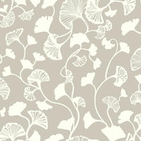 Ginkgo Trail Wallpaper Wallpaper Candice Olson Double Roll Silver/White 