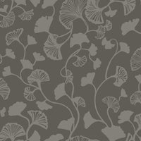 Ginkgo Trail Wallpaper Wallpaper Candice Olson Double Roll Black/Grey 