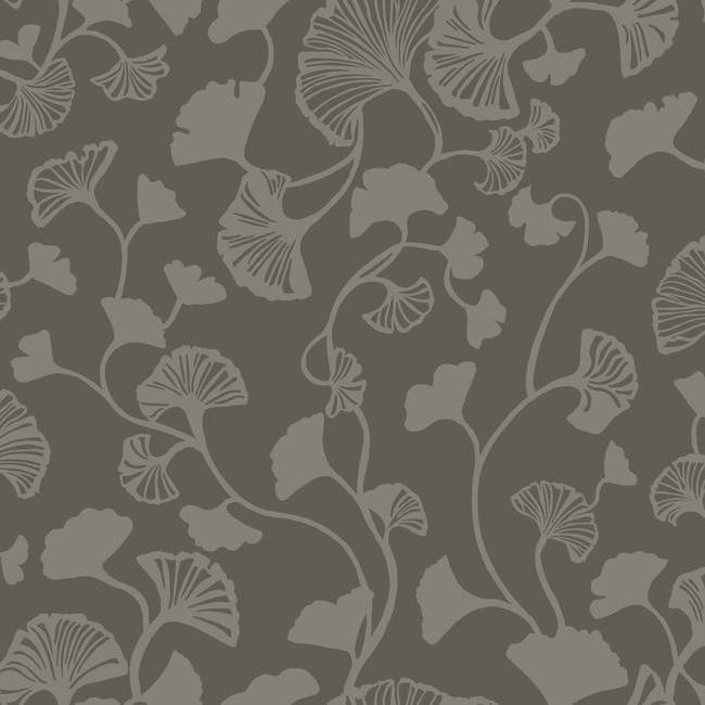Ginkgo Trail Wallpaper Wallpaper Candice Olson Double Roll Black/Grey 