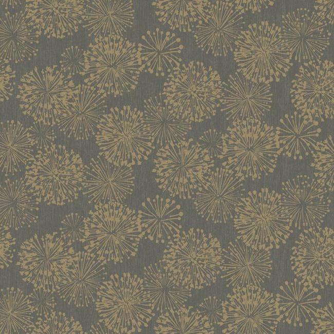 Grandeur Wallpaper Wallpaper Candice Olson Double Roll Charcoal/Gold 
