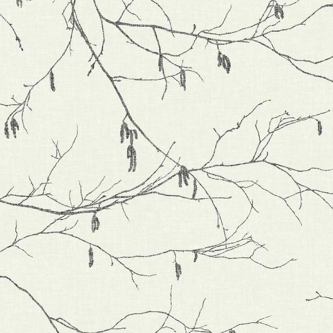 Winter Branches Wallpaper Wallpaper York Double Roll Black/White 