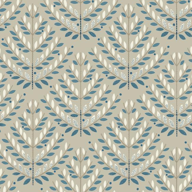 Norrland Wallpaper Wallpaper York Double Roll Sand/Blue 