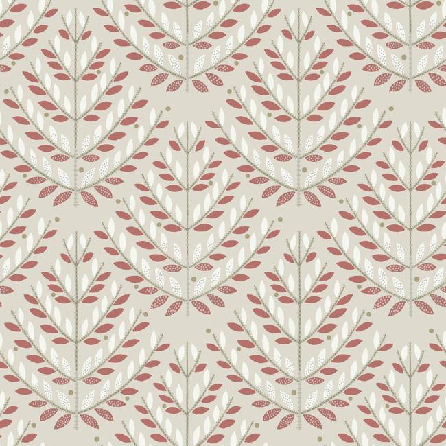 Norrland Wallpaper Wallpaper York Double Roll Almond/Orange 