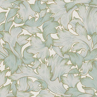 Acanthus Toss Wallpaper Wallpaper York Double Roll Beige/Seafoam 