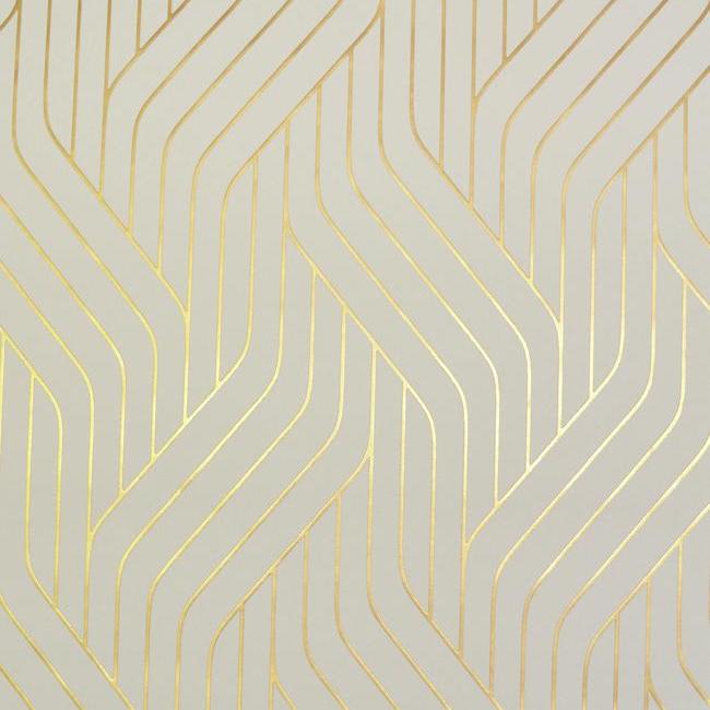 Ebb And Flow Wallpaper Wallpaper Antonina Vella Double Roll Almond/Gold 