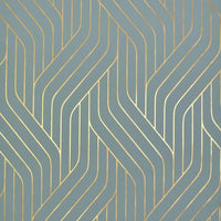 Ebb And Flow Wallpaper Wallpaper Antonina Vella Double Roll Blue/Gold 