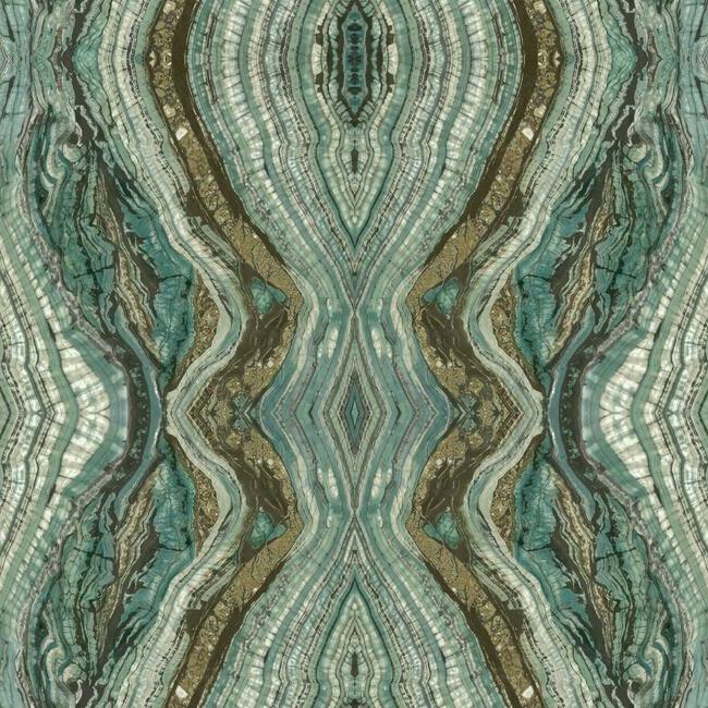 Kaleidoscope Wallpaper Wallpaper Antonina Vella Double Roll Teal 