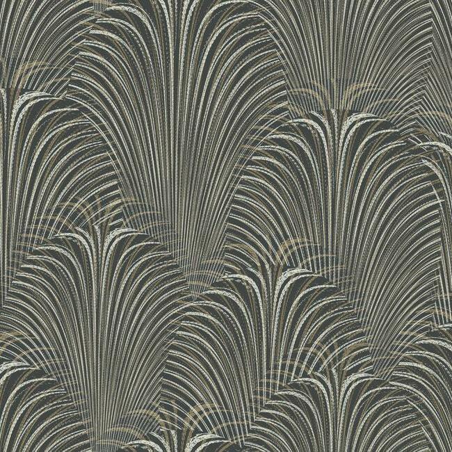 Deco Fountain Wallpaper Wallpaper Candice Olson Double Roll Black/White/Gold 