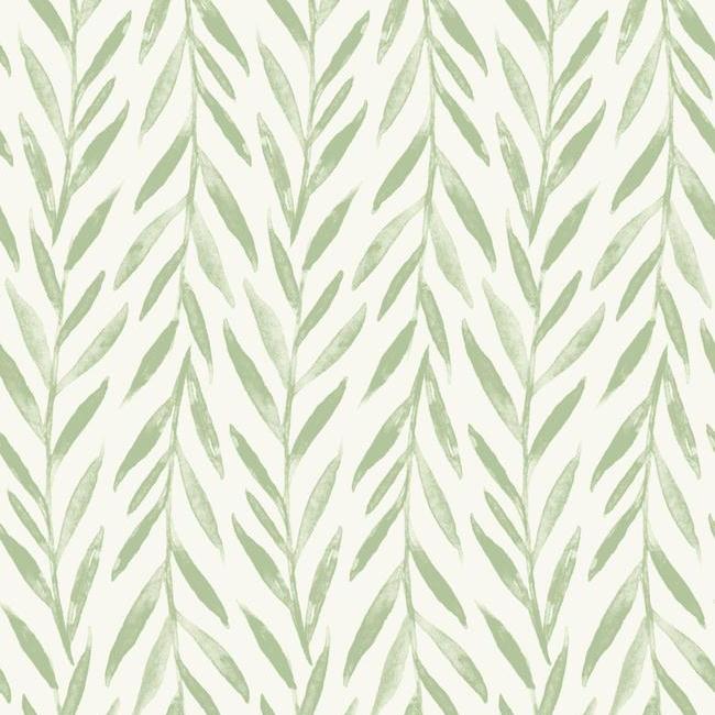 Willow Premium Peel + Stick Wallpaper Peel and Stick Wallpaper Magnolia Home Roll Light Green 