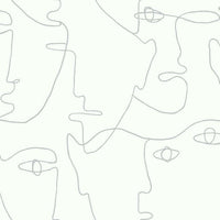 Pablo Portraits Premium Peel + Stick Wallpaper Peel and Stick Wallpaper York Roll Silver 