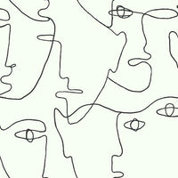 Pablo Portraits Premium Peel + Stick Wallpaper Peel and Stick Wallpaper York Roll Black 