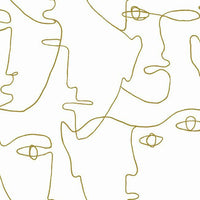 Pablo Portraits Premium Peel + Stick Wallpaper Peel and Stick Wallpaper York Roll Gold 
