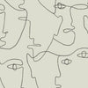 Pablo Portraits Premium Peel + Stick Wallpaper Peel and Stick Wallpaper York Roll Linen/Charcoal 