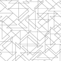 Triangulation Premium Peel + Stick Wallpaper Peel and Stick Wallpaper York Roll Black/White 