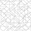 Triangulation Premium Peel + Stick Wallpaper Peel and Stick Wallpaper York Roll Black/White 