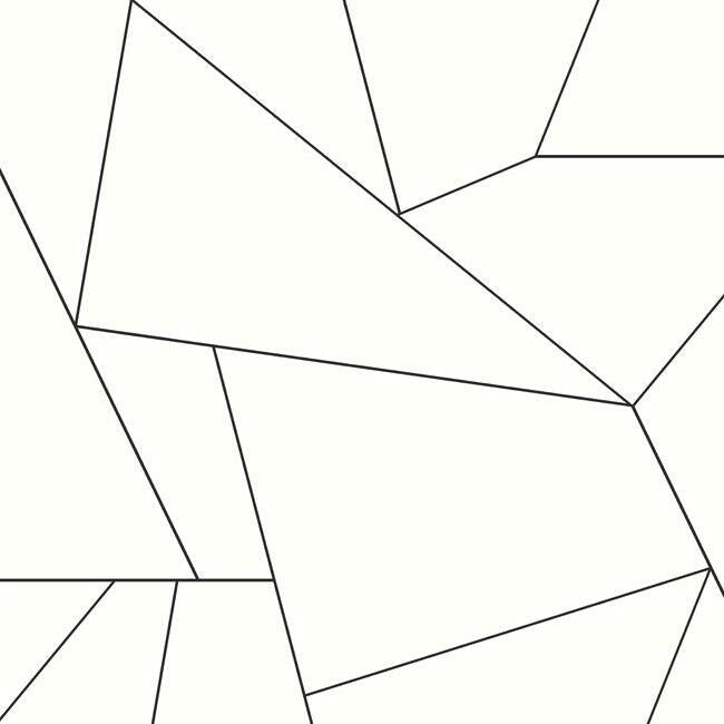 Fractured Prism Premium Peel + Stick Wallpaper Peel and Stick Wallpaper York Roll Black 
