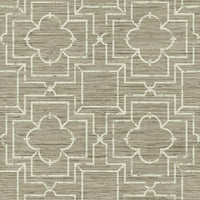 Quatrefoil Trellis Premium Peel + Stick Wallpaper Peel and Stick Wallpaper York Roll Neutral 