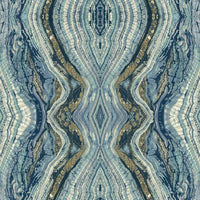 Kaleidoscope Premium Peel + Stick Wallpaper Peel and Stick Wallpaper York Roll Blue 