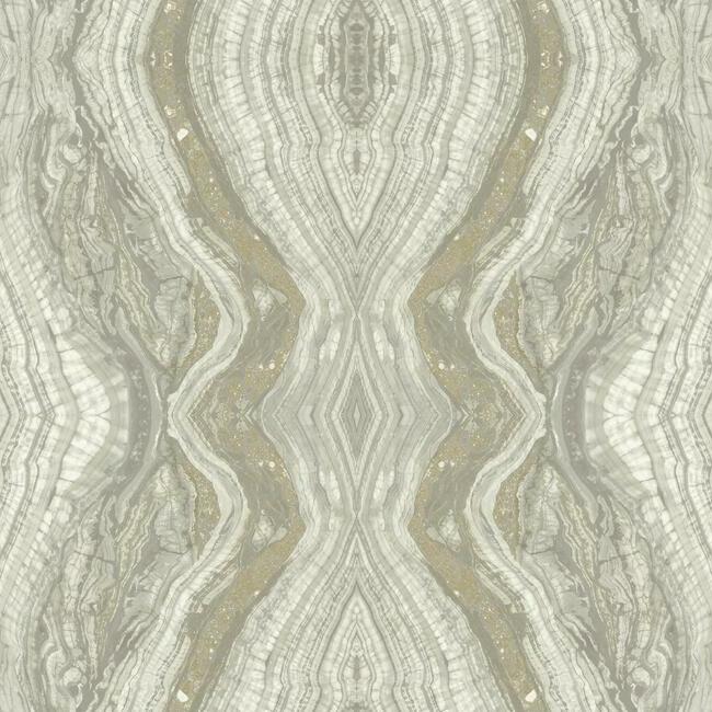 Kaleidoscope Premium Peel + Stick Wallpaper Peel and Stick Wallpaper York Roll Pale Grey 