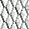 Statuary Diamond Inlay Premium Peel + Stick Wallpaper Peel and Stick Wallpaper York Roll Greys 