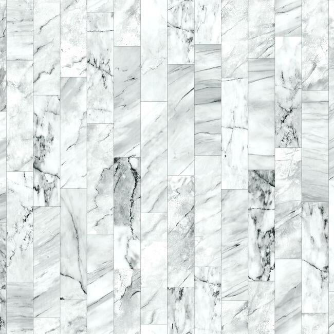 Marble Planks Premium Peel + Stick Wallpaper Peel and Stick Wallpaper York Roll Greys 