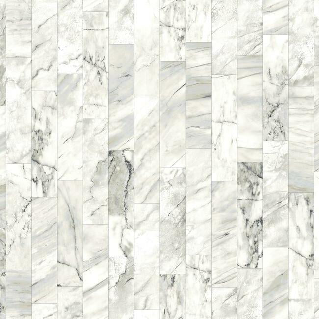 Marble Planks Premium Peel + Stick Wallpaper Peel and Stick Wallpaper York Roll Warm Neutral 