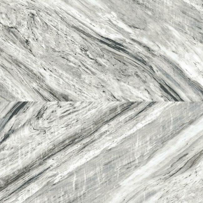 Carrara Horizontal Premium Peel + Stick Wallpaper Peel and Stick Wallpaper York Roll Greys 