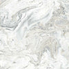 Oil & Marble Premium Peel + Stick Wallpaper Peel and Stick Wallpaper York Roll White/Grey 