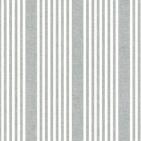 French Linen Stripe Premium Peel + Stick Wallpaper Peel and Stick Wallpaper York Roll Charcoal 