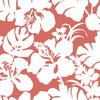 Hibiscus Arboretum Premium Peel + Stick Wallpaper Peel and Stick Wallpaper York Roll Coral 